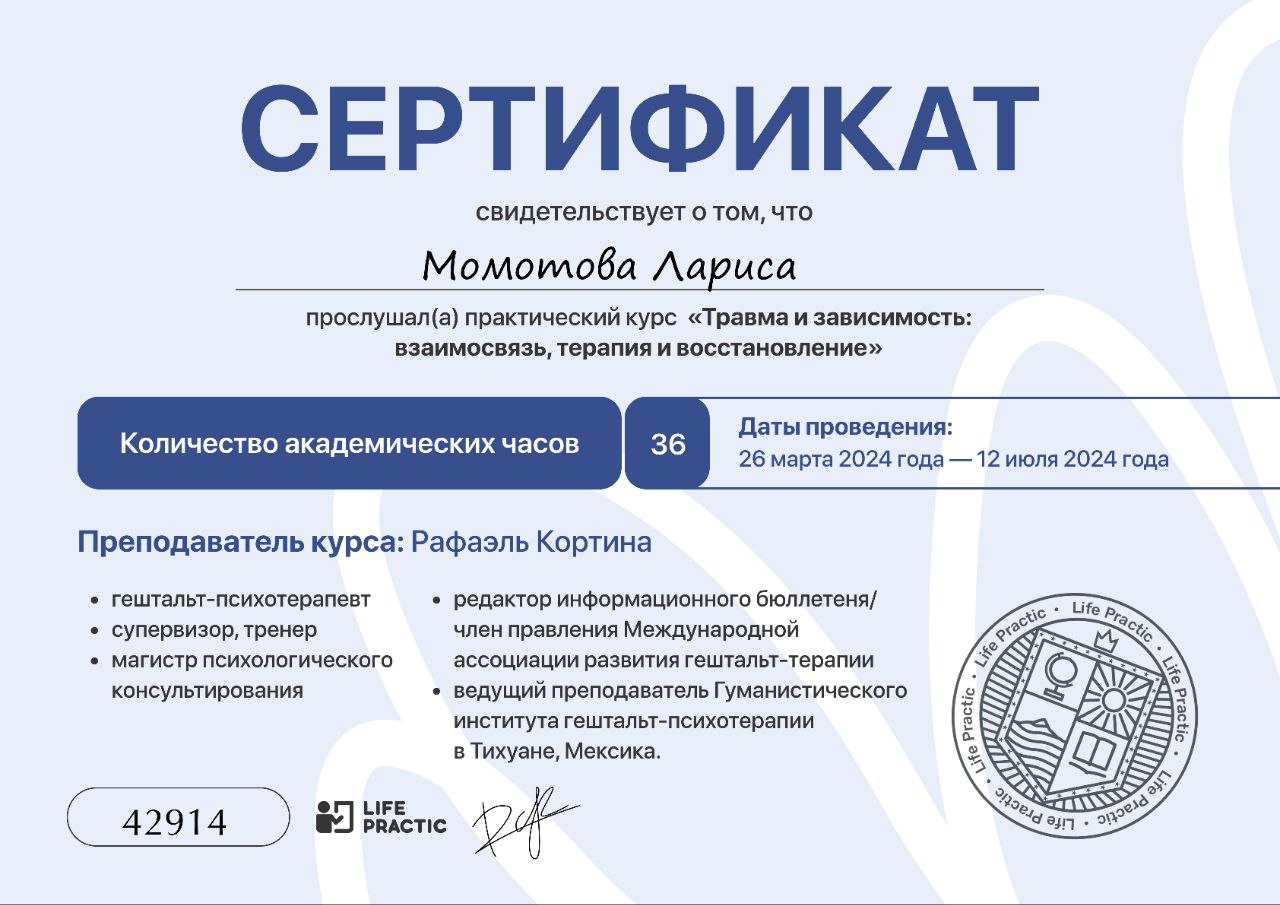 Сертификат 9